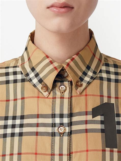 burberry check ladies t shirts|burberry button up shirt.